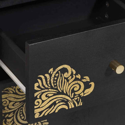 Mobile da Bagno Nero 38 x 33 x 160 cm Legno di mango massello