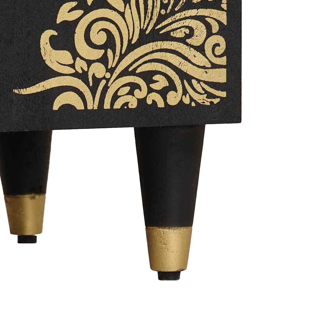 Mobile da Bagno Nero 38 x 33 x 160 cm Legno di mango massello