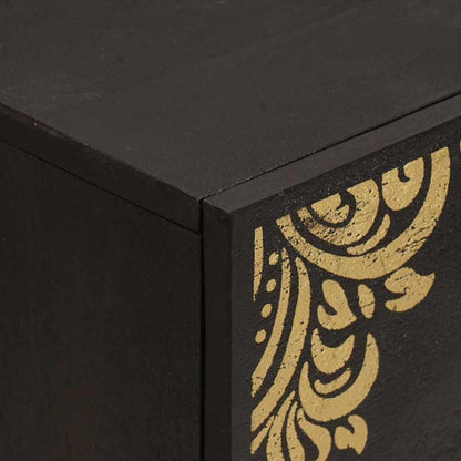 Credenza Nero 40 x 33 x 75 cm Legno di mango massello | homemem39