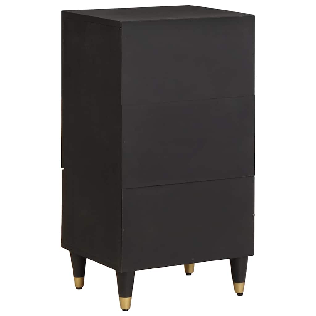 Credenza Nero 40 x 33 x 75 cm Legno di mango massello | homemem39
