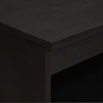 Credenza con porta Nero 60 x 33 x 75 cm Legno di mango massello | homemem39