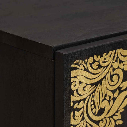 Credenza Nero 40 x 33 x 110 cm Legno di mango massello | homemem39
