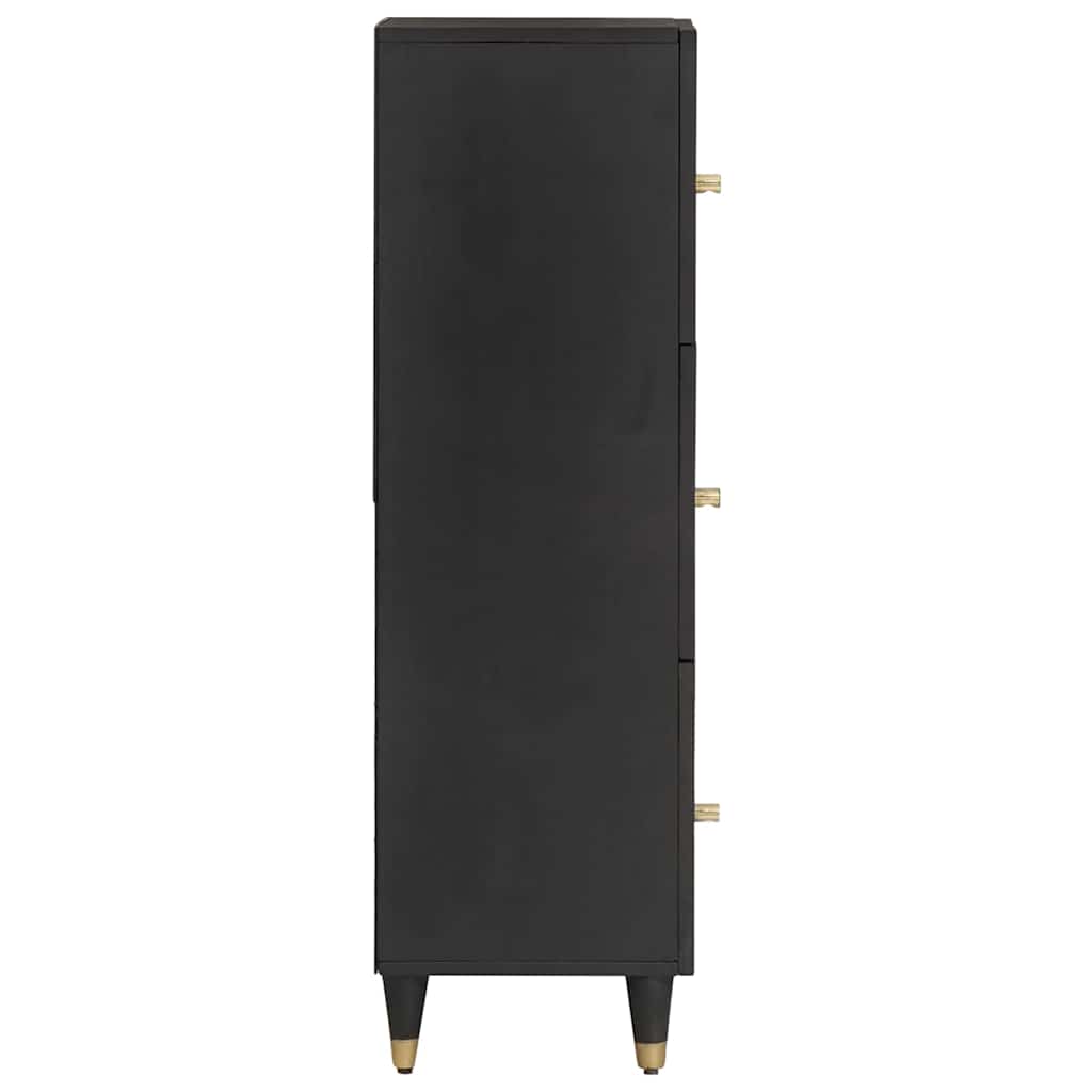 Credenza Nero 40 x 33 x 110 cm Legno di mango massello | homemem39