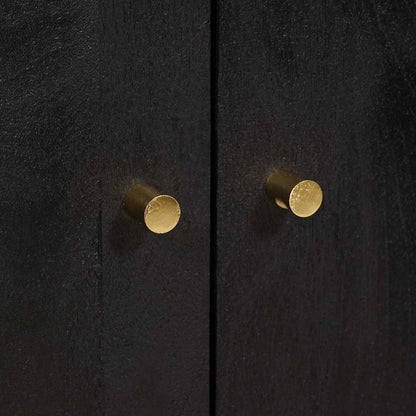 Credenza Nero 60 x 33 x 100 cm Legno di mango massello | homemem39