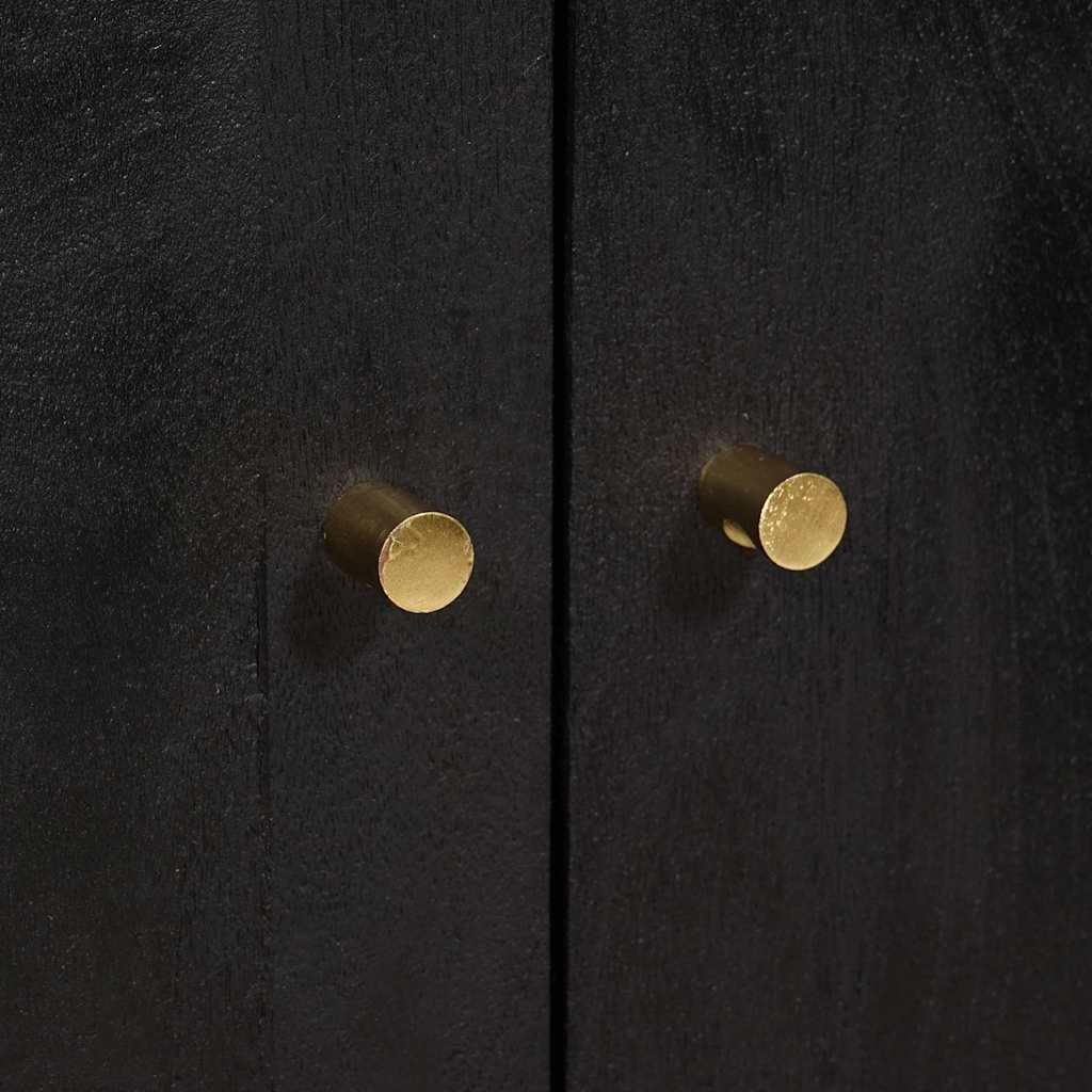 Credenza Nero 60 x 33 x 100 cm Legno di mango massello