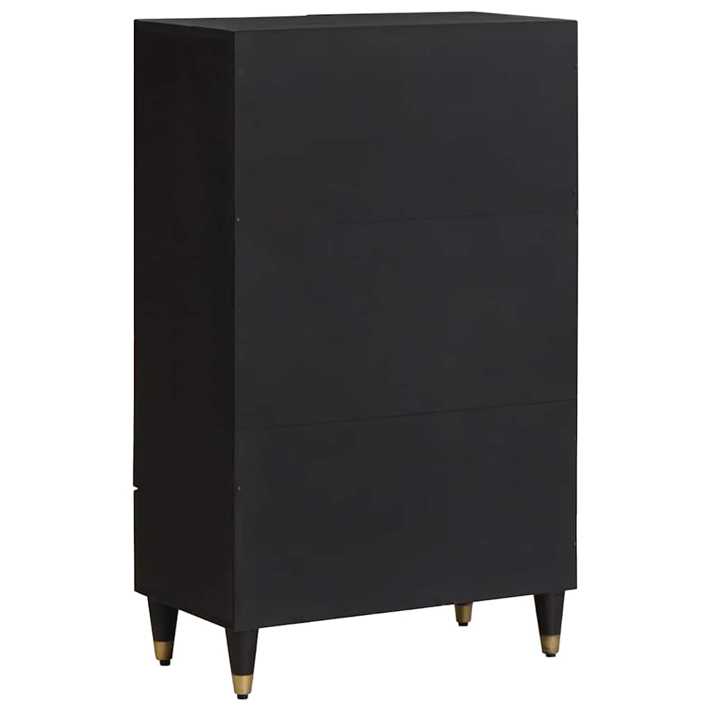 Credenza Nero 60 x 33 x 100 cm Legno di mango massello | homemem39