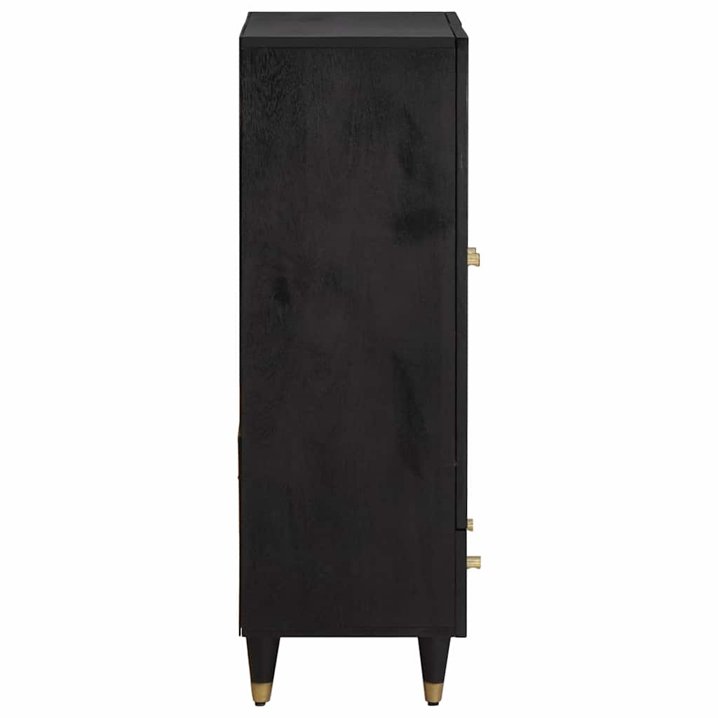 Credenza Nero 60 x 33 x 100 cm Legno di mango massello | homemem39