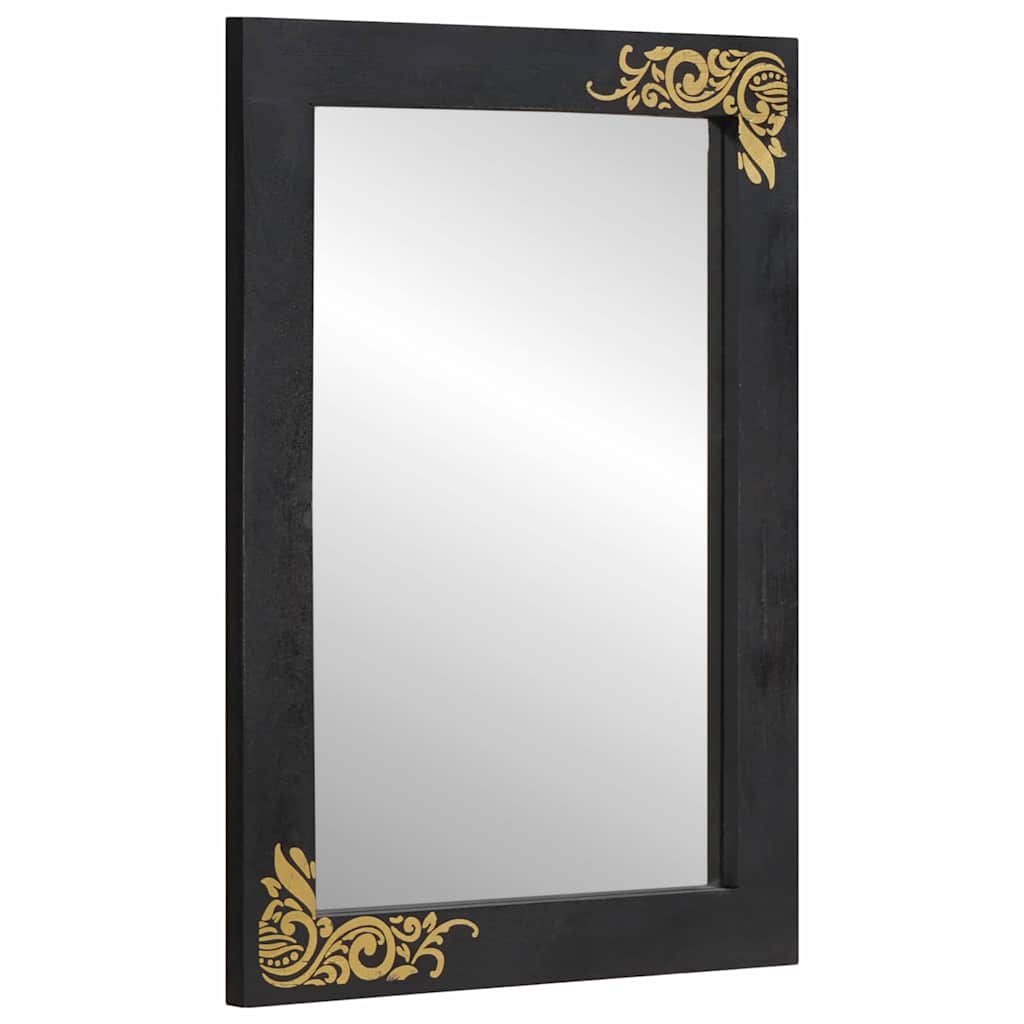 Specchio da bagno con specchio Nero e Argento 70 x 50 x 2,5 cm