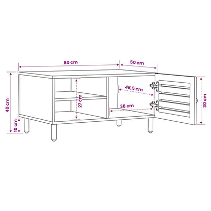 Tavolino da salotto Naturale 80 x 50 x 40 cm | homemem39