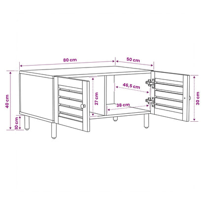 Tavolino da salotto Naturale 80 x 50 x 40 cm | homemem39