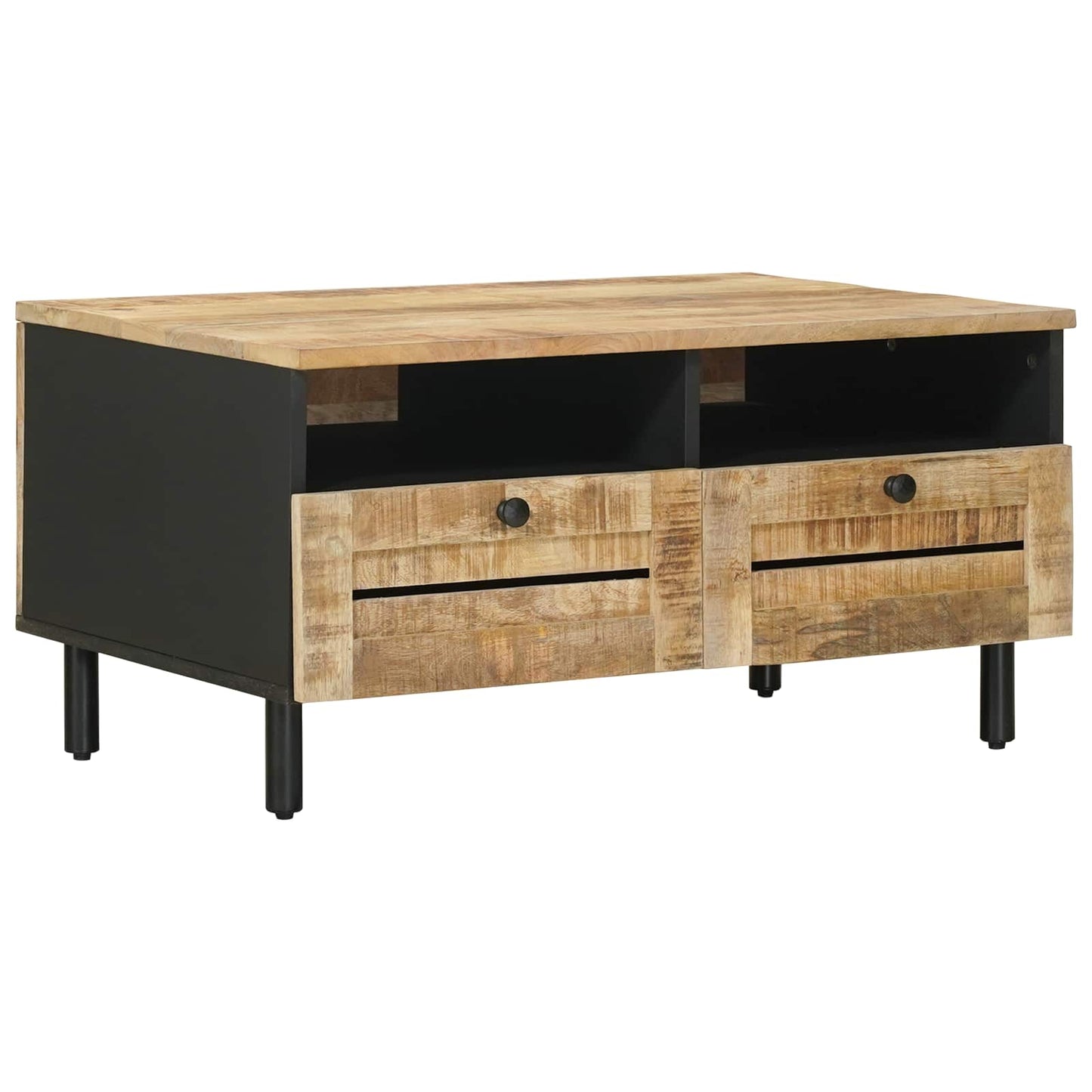 Tavolino da salotto Marrone e Nero 80 x 54 x 40 cm | homemem39