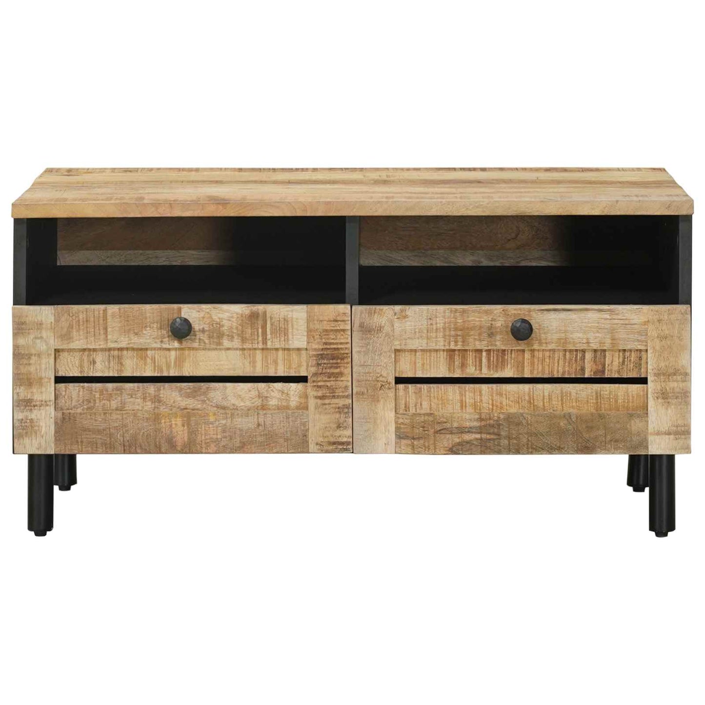 Tavolino da salotto Marrone e Nero 80 x 54 x 40 cm | homemem39