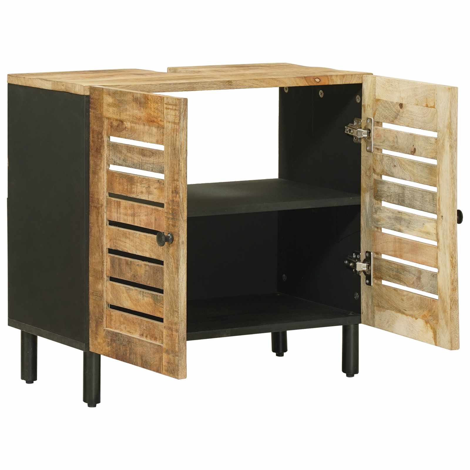 Armadio sottolavello con porta Marrone e Nero 62 x 33 x 58 cm | homemem39