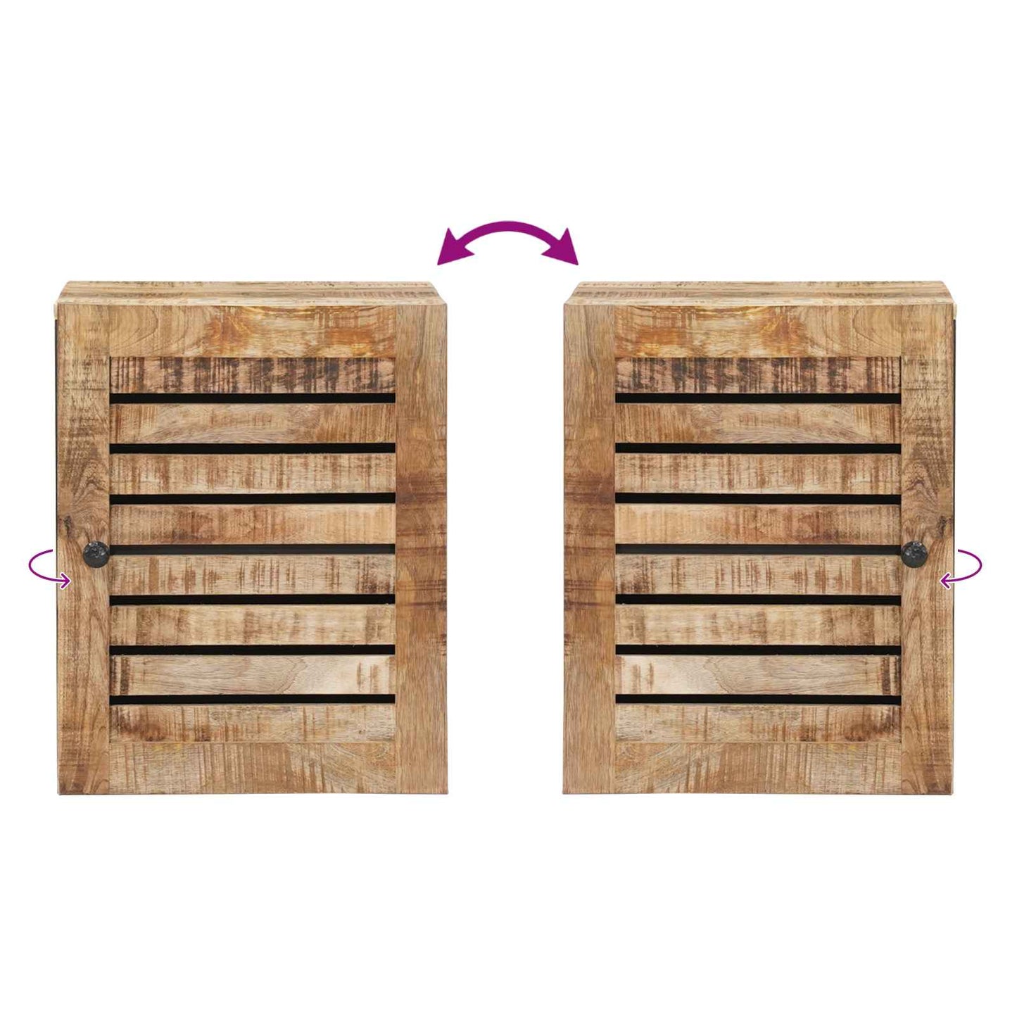 Armadio pensile con porta Marrone e Nero 38 x 33,5 x 48 cm | homemem39