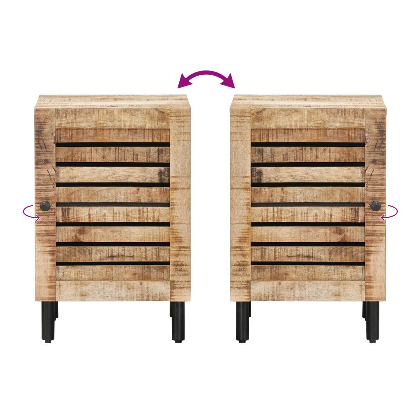 Mobile da Bagno con porta Marrone e Nero 38 x 33,5 x 58 cm | homemem39
