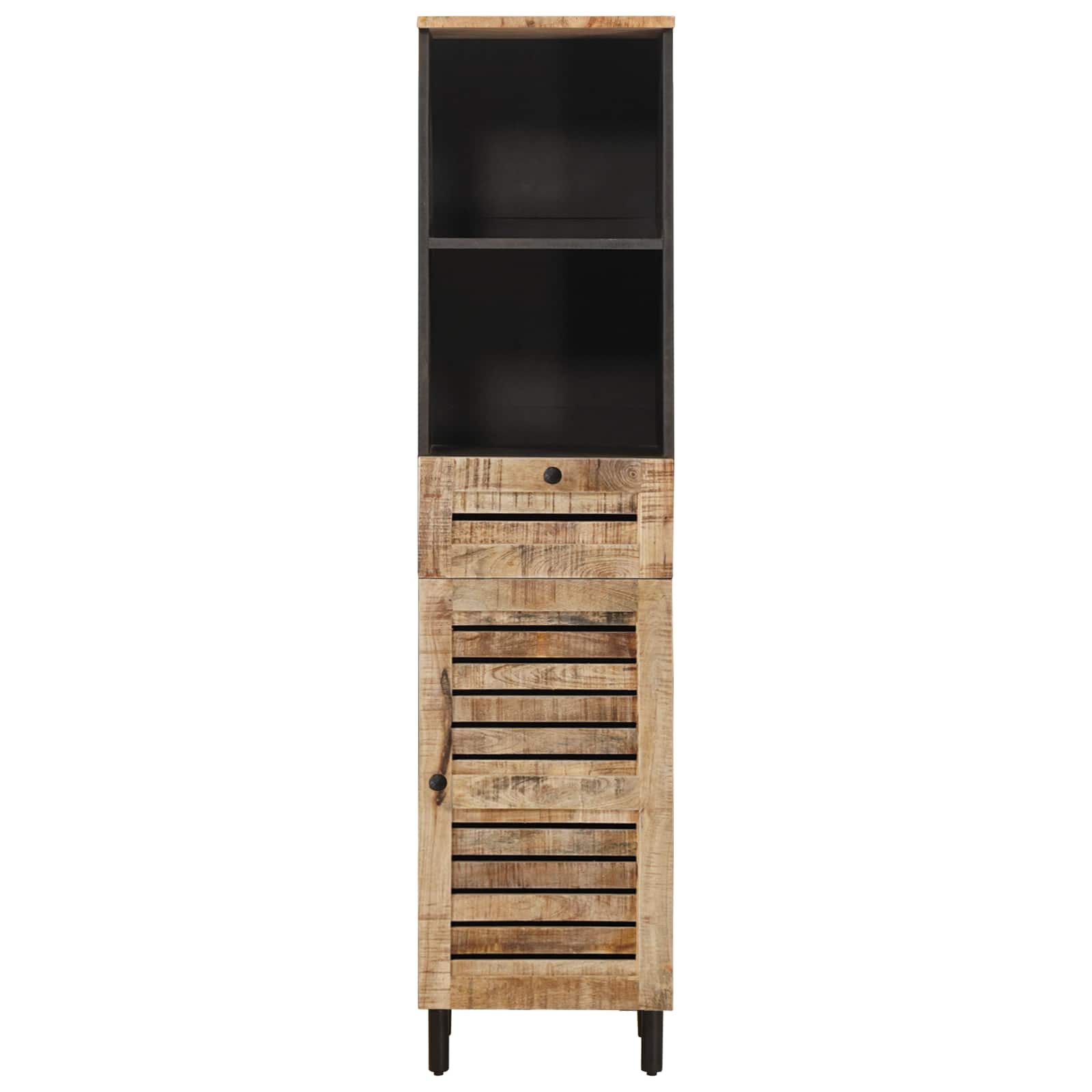 Mobile da Bagno con cassetto Marrone e Nero 38 x 33,5 x 160 cm | homemem39