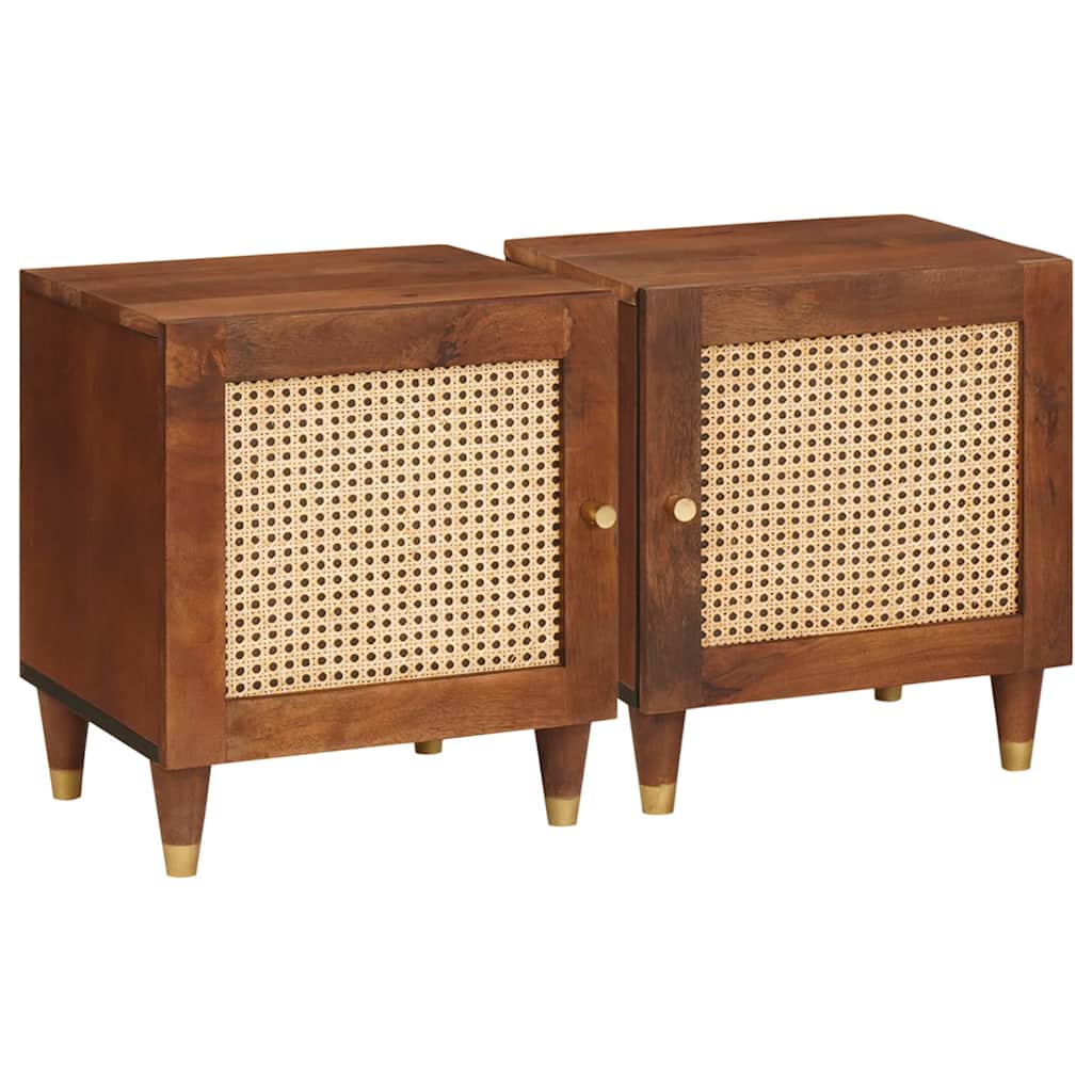 Armadio da Notte 2 pcs Marrone 40 x 33,5 x 46 cm
