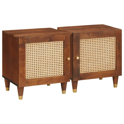 Armadio da Notte 2 pcs Marrone 40 x 33,5 x 46 cm