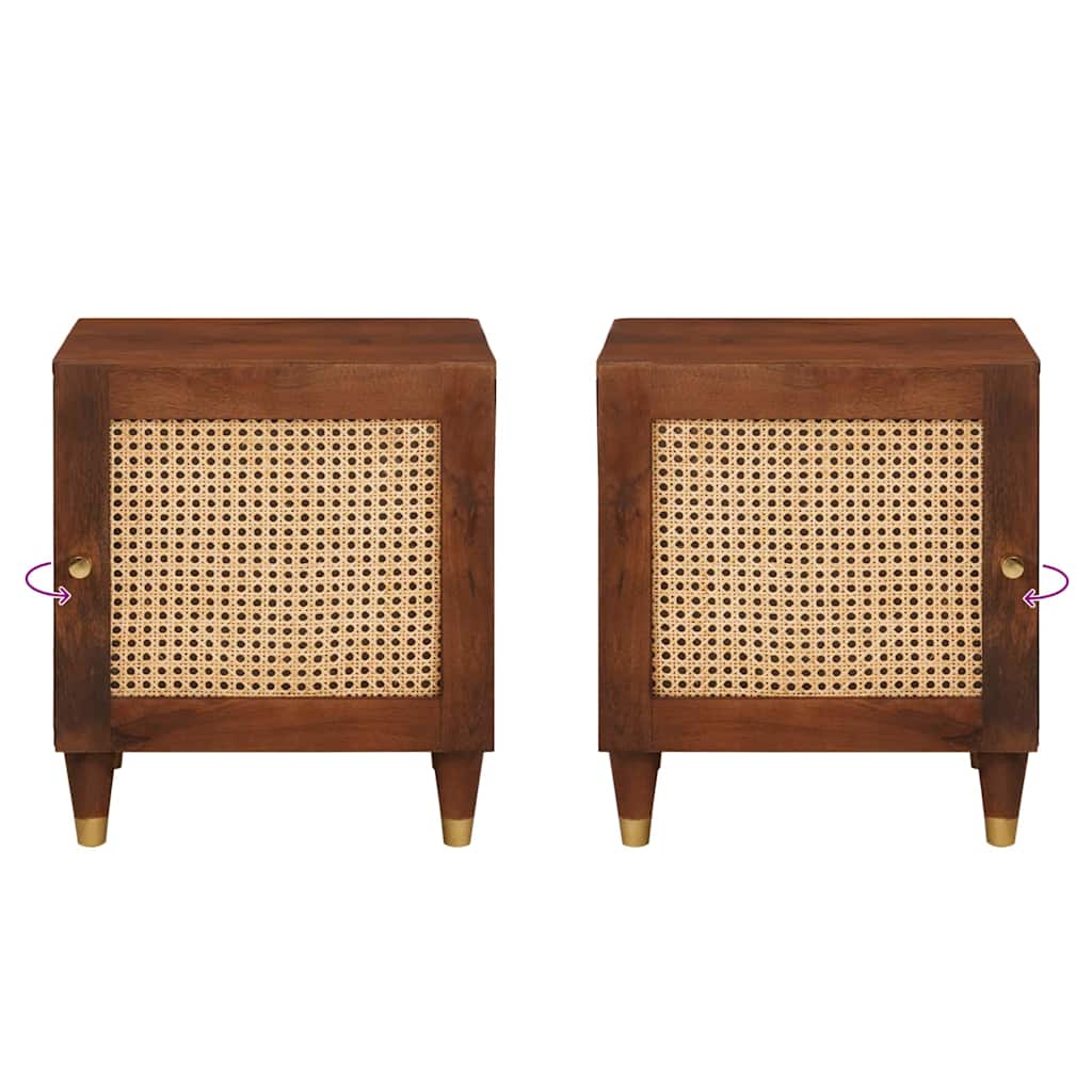 Armadio da Notte 2 pcs Marrone 40 x 33,5 x 46 cm
