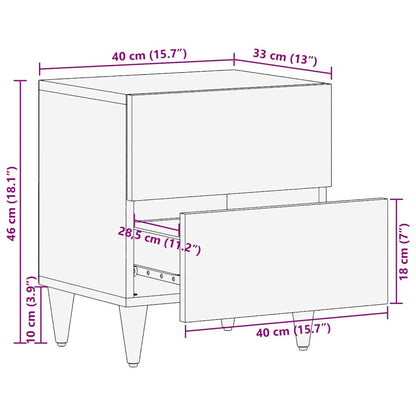 Armadio da Notte con cassetto Marrone 40 x 33,5 x 46 cm | homemem39