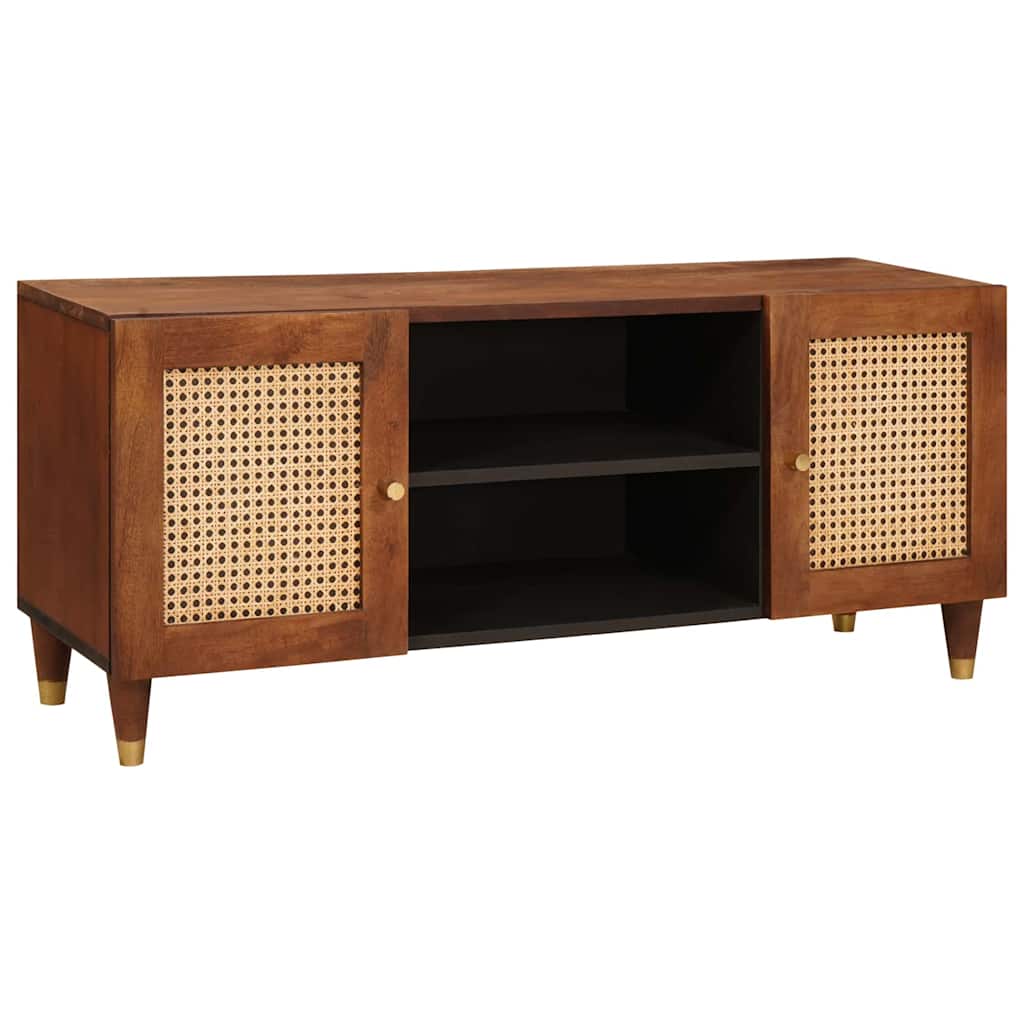 Mobile TV Marrone 105 x 33,5 x 46 cm Legno di mango massello | homemem39