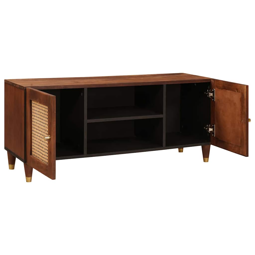 Mobile TV Marrone 105 x 33,5 x 46 cm Legno di mango massello | homemem39