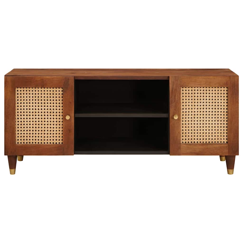 Mobile TV Marrone 105 x 33,5 x 46 cm Legno di mango massello | homemem39