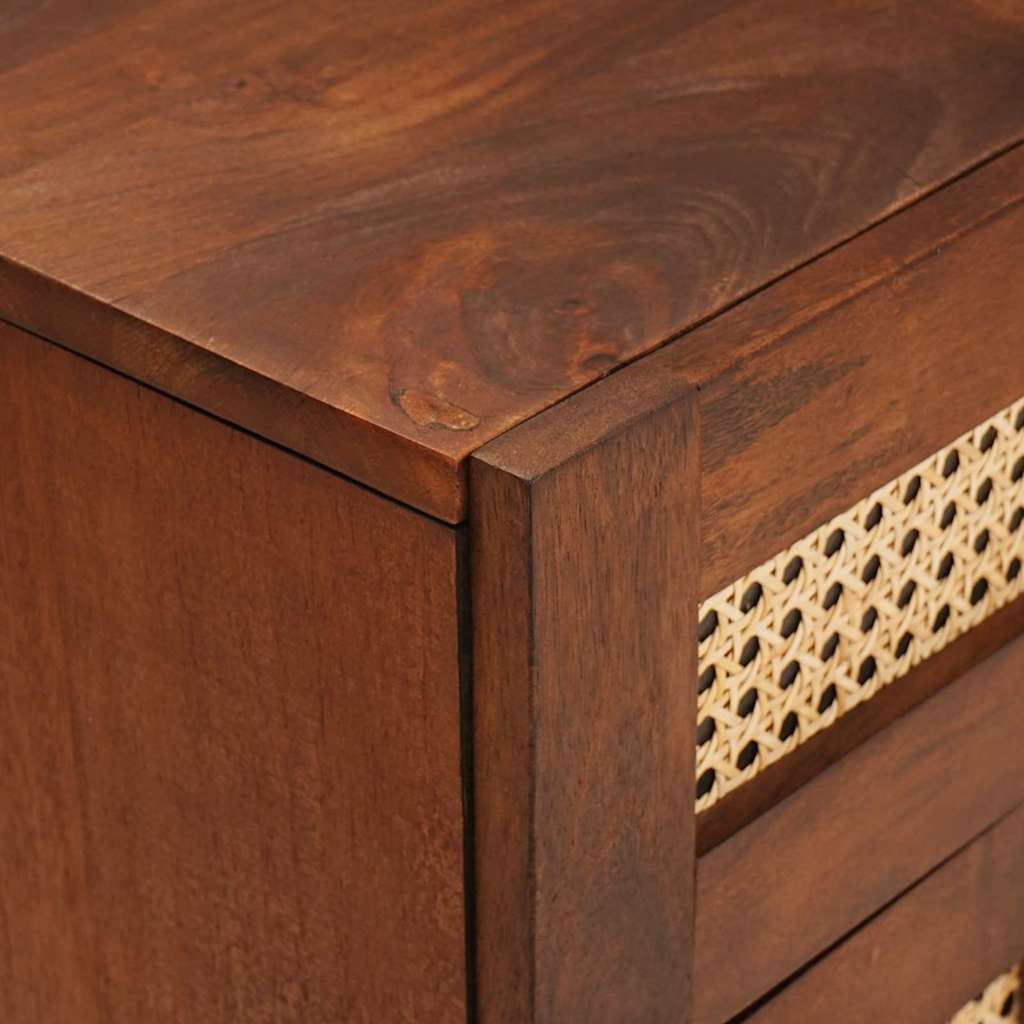 Comodini con cassetto 50 x 33 x 60 cm Legno di mango massello