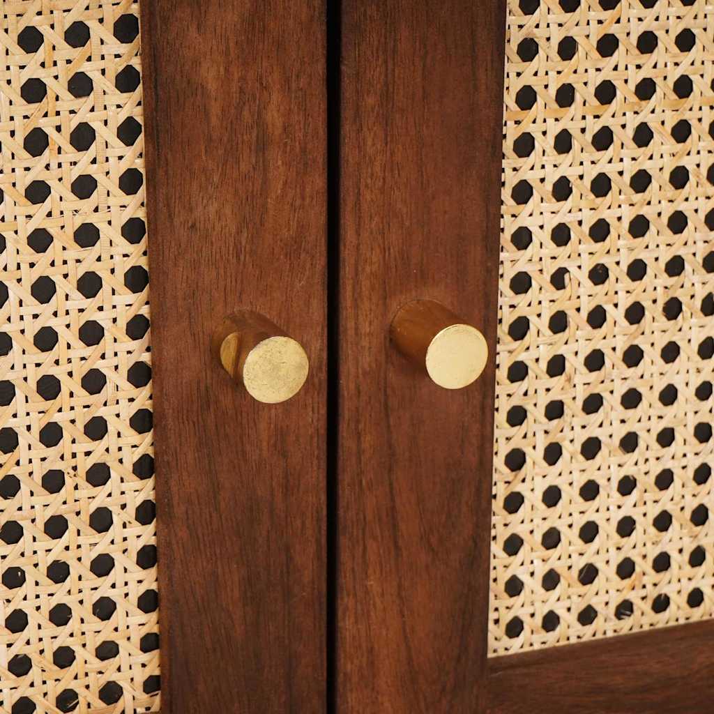 Comodini con cassetto 50 x 33 x 60 cm Legno di mango massello