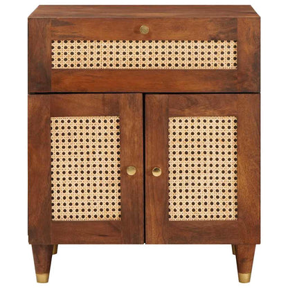 Comodini con cassetto 50 x 33 x 60 cm Legno di mango massello