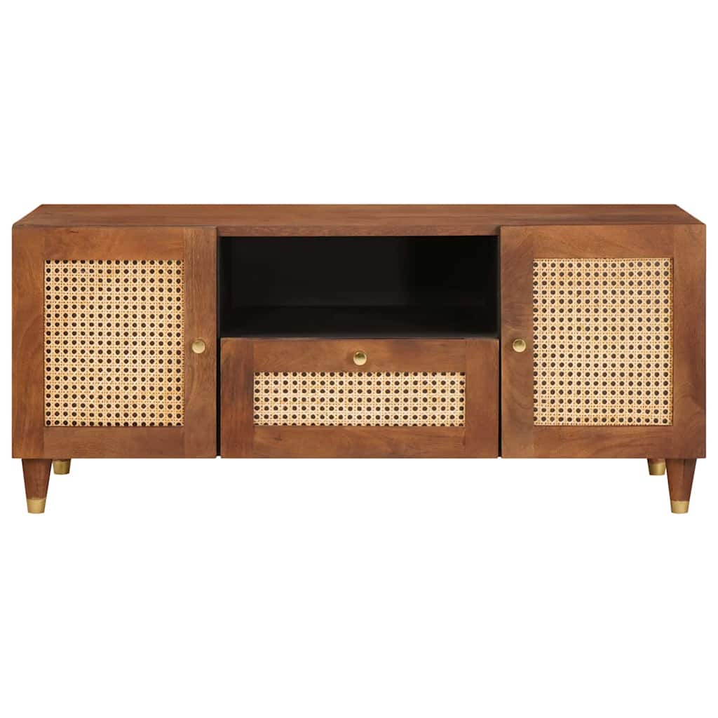 Mobile TV Marrone 105 x 33,5 x 46 cm Legno di mango massello