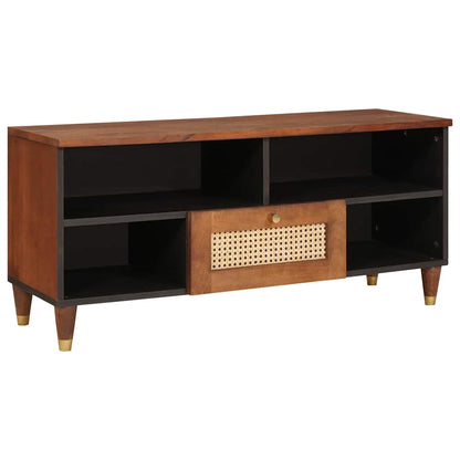 Mobile TV Marrone 100 x 33,5 x 46 cm Legno di mango massello | homemem39