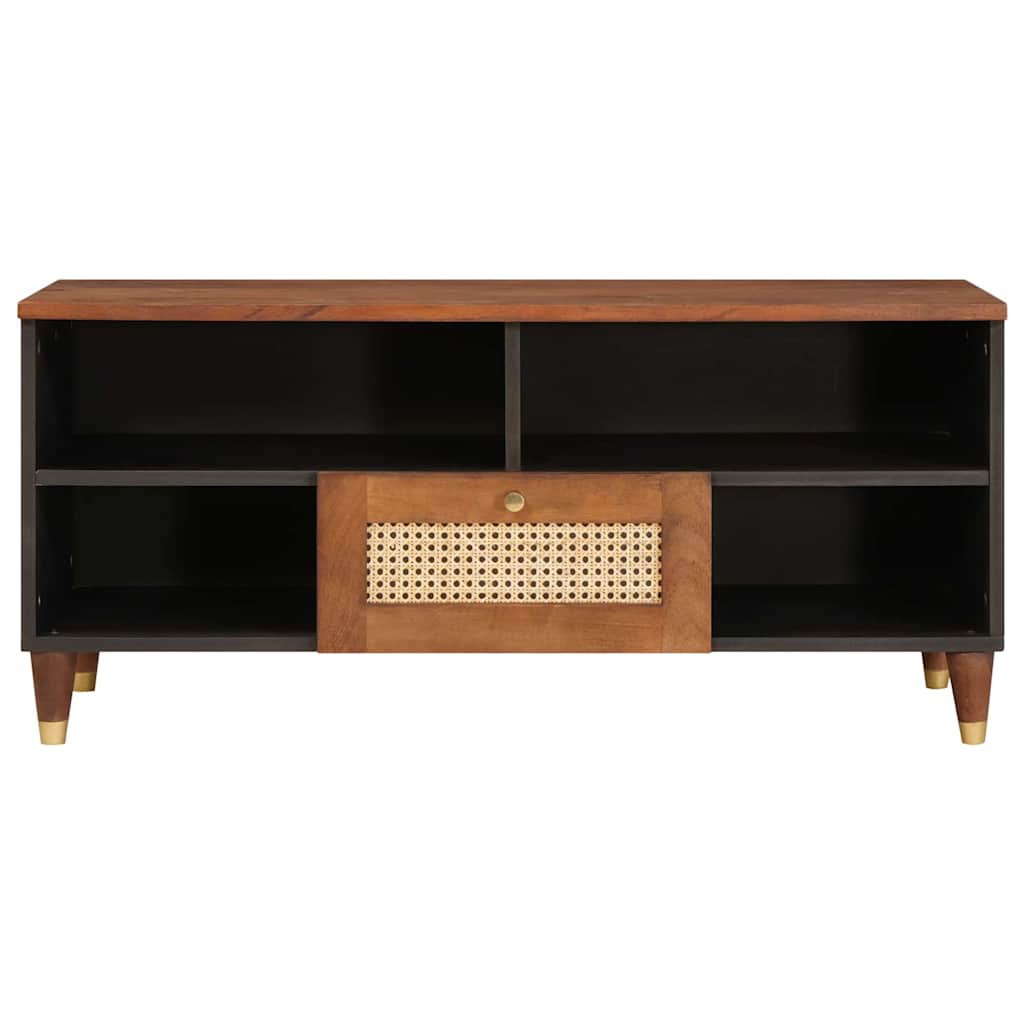 Mobile TV Marrone 100 x 33,5 x 46 cm Legno di mango massello | homemem39