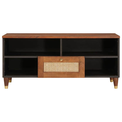 Mobile TV Marrone 100 x 33,5 x 46 cm Legno di mango massello | homemem39
