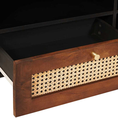 Mobile TV Marrone 80 x 33,5 x 46 cm Legno di mango massello