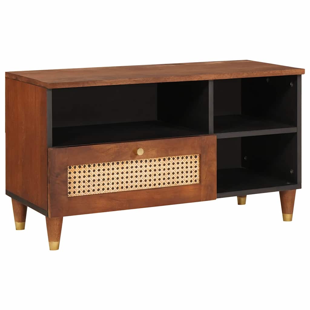 Mobile TV Marrone 80 x 33,5 x 46 cm Legno di mango massello