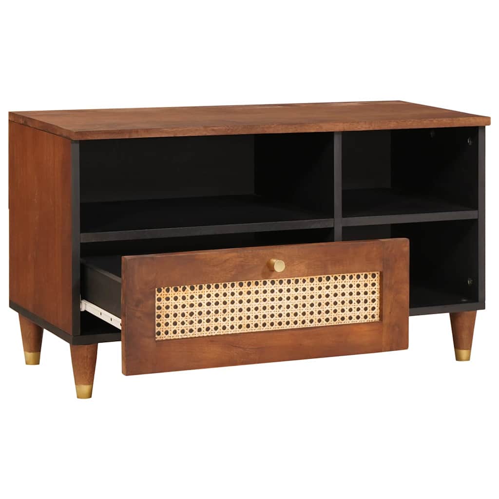 Mobile TV Marrone 80 x 33,5 x 46 cm Legno di mango massello