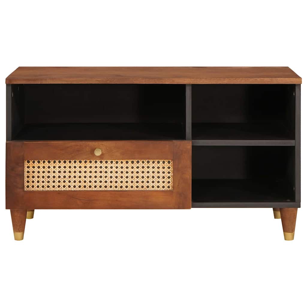 Mobile TV Marrone 80 x 33,5 x 46 cm Legno di mango massello