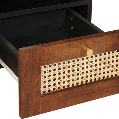 Mobile TV Marrone 100 x 33,5 x 46 cm Legno di mango massello
