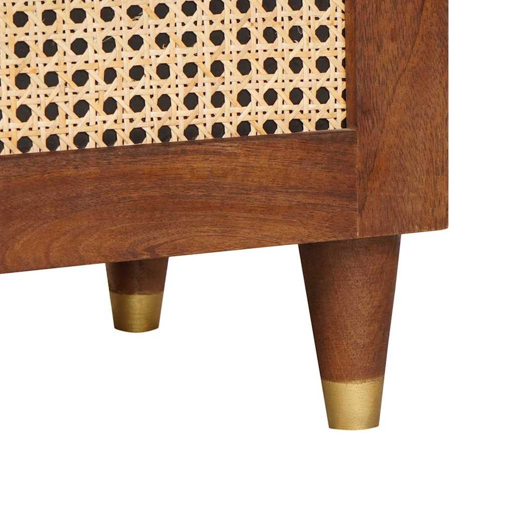 Mobile TV Marrone 100 x 33,5 x 46 cm Legno di mango massello