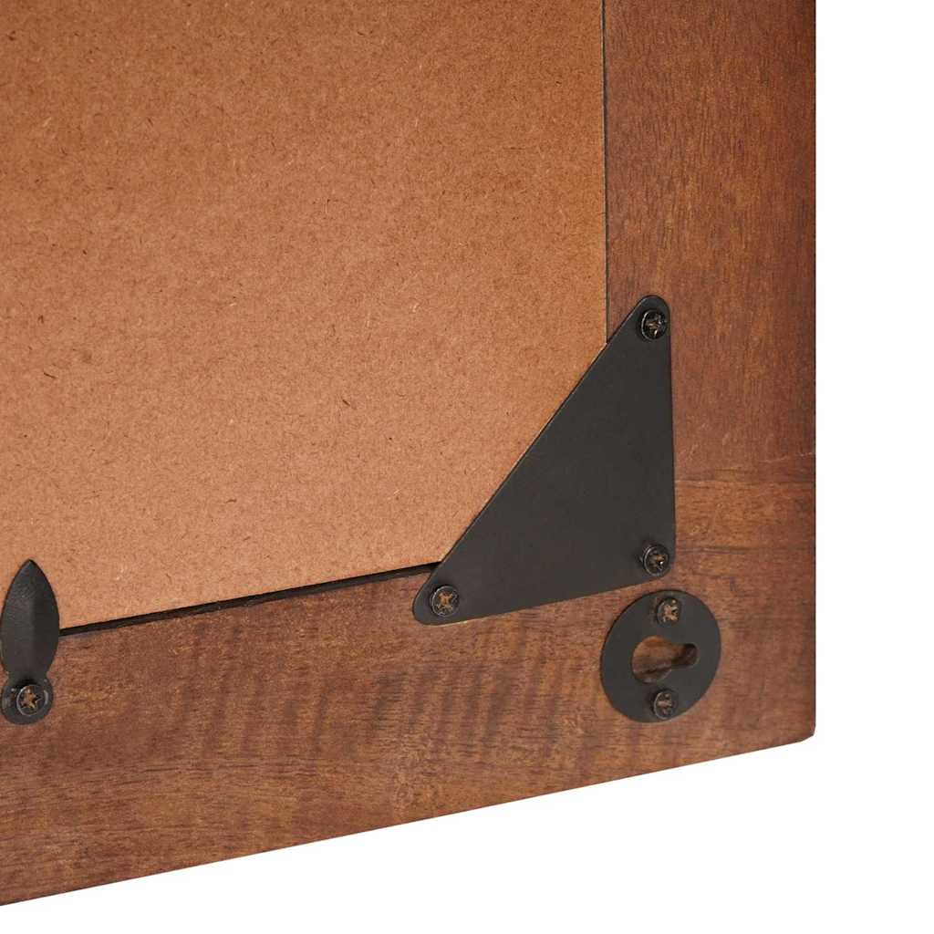 Specchio Rettangolare Marrone e Argento 50 x 2,5 x 70 cm