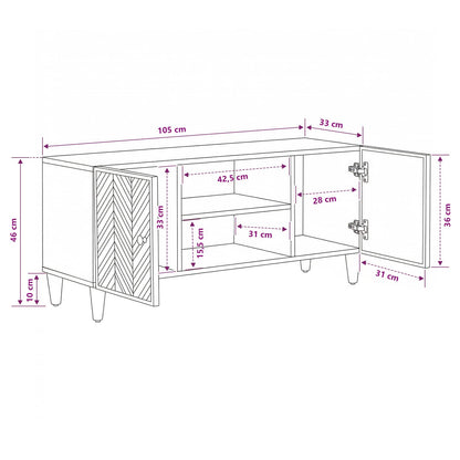 Armadi di Stoccaggio con porta Marrone 105 x 33,5 x 46 cm | homemem39