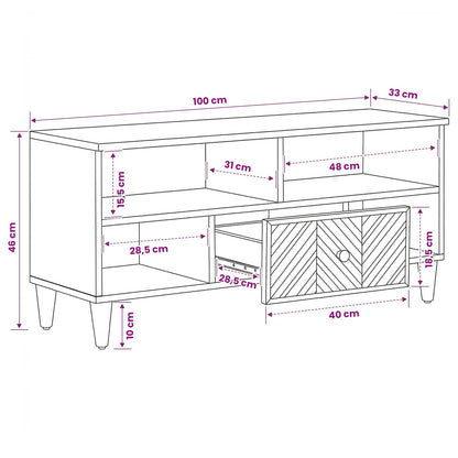 Armadi di Stoccaggio con cassetto Marrone 100 x 33,5 x 46 cm | homemem39
