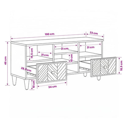 Armadi di Stoccaggio con cassetto Marrone 100 x 33,5 x 46 cm | homemem39