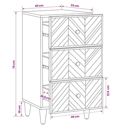 Armadi di Stoccaggio con cassetto Marrone 40 x 33,5 x 75 cm | homemem39