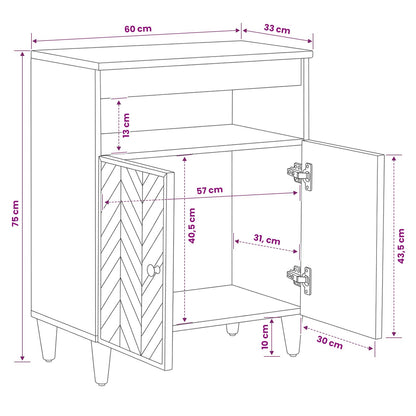 Armadi di Stoccaggio con porta Marrone 60 x 33,5 x 75 cm | homemem39