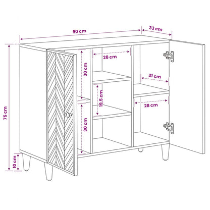 Armadi di Stoccaggio con porta Marrone 90 x 33,5 x 75 cm | homemem39