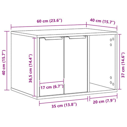 Recinto Lettiera Gatti Rovere Sonoma 60x40x40 cm in Truciolato | homemem39