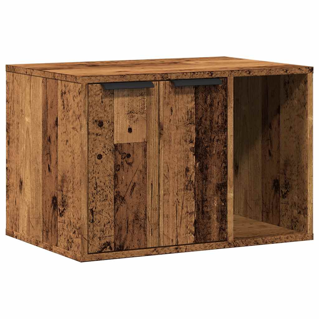 Recinto Lettiera Gatti Legno Vecchio 60x40x40 cm in Truciolato | homemem39