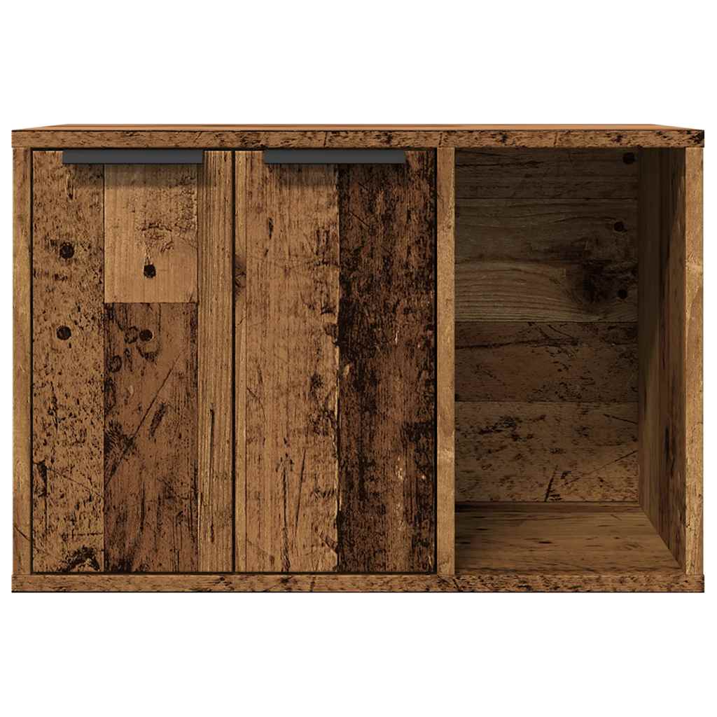 Recinto Lettiera Gatti Legno Vecchio 60x40x40 cm in Truciolato | homemem39